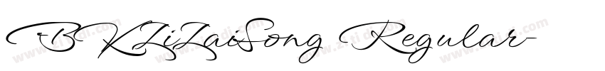 BKZiZaiSong Regular字体转换 BKZiZaiSong Regular字体转换